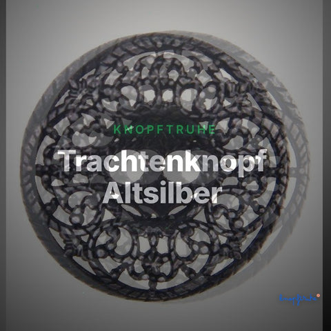 Trachtenknopf Altsilber – 2-Loch Knopf – TK-30AS – Clean Showcase