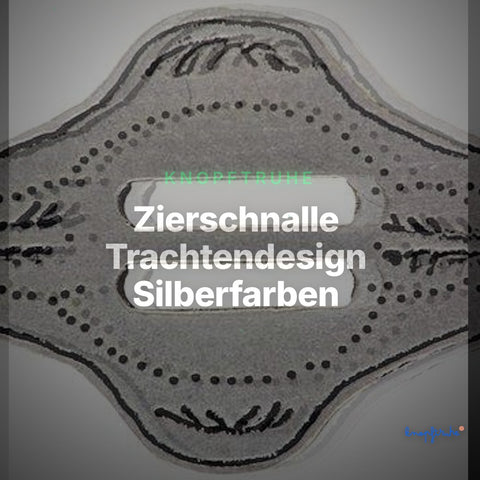 Zierschnalle Trachtendesign Silberfarben – Metallschnalle TA-225 – Clean Showcase