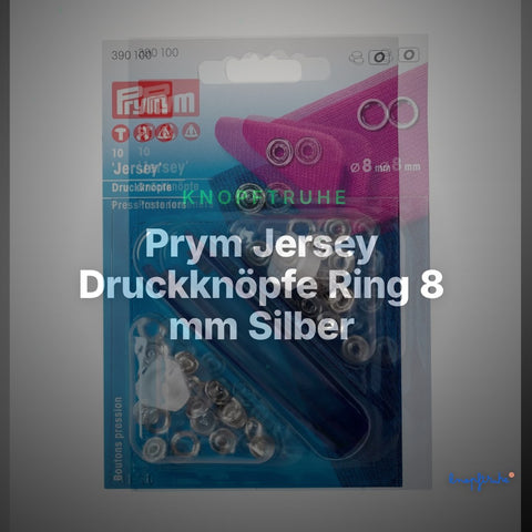 Prym Jersey Druckknöpfe Ring 8 mm Silber mit Werkzeug – Clean Showcase