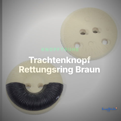 Trachtenknopf Rettungsring Braun – 2-Loch Knopf – TK-21 – Clean Showcase