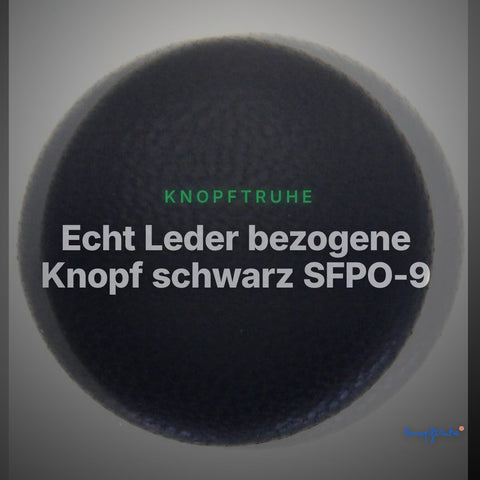 Echt Leder bezogene Knopf schwarz SFPO-9 – Clean Showcase