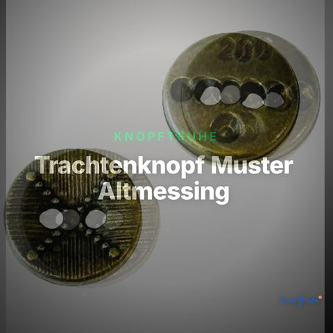 Trachtenknopf Muster Altmessing – 2-Loch Knopf – TK-6 – Clean Showcase