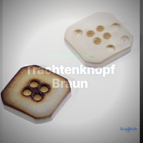 Trachtenknopf Braun – 4-Loch Knopf – TK-18 – Clean Showcase