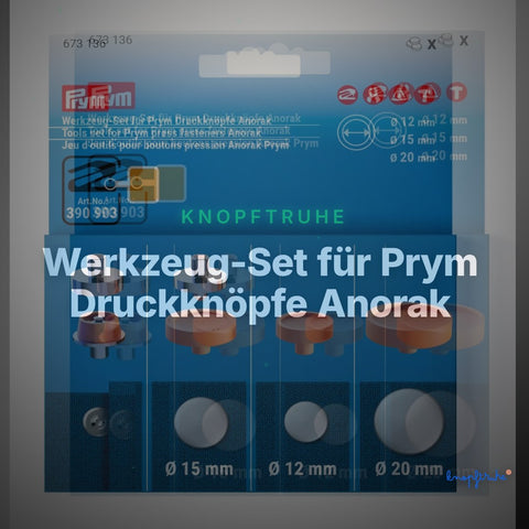 Werkzeug-Set für Prym Druckknöpfe Anorak, 12, 15 und 20 mm – Clean Showcase