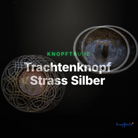 Trachtenknopf Strass Silber – Ösenknopf – TK-5 – Clean Showcase