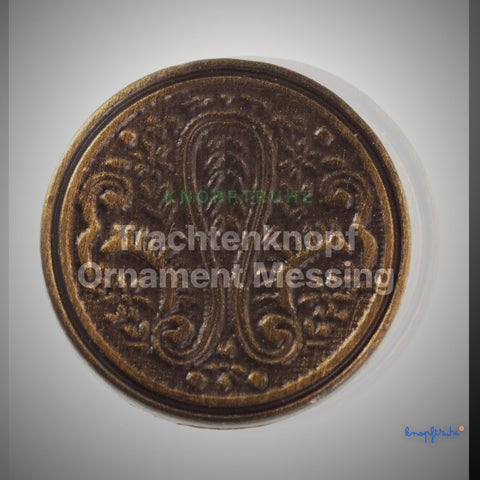 Trachtenknopf Ornament Messing – Ösenknopf – TK-3M – Clean Showcase