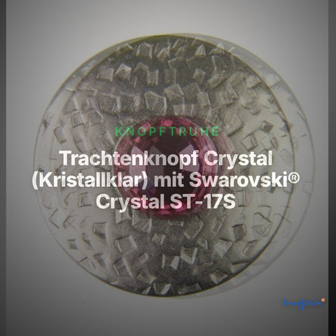 Trachtenknopf Crystal (Kristallklar) mit Swarovski® Crystal ST-17S Silber – Clean Showcase