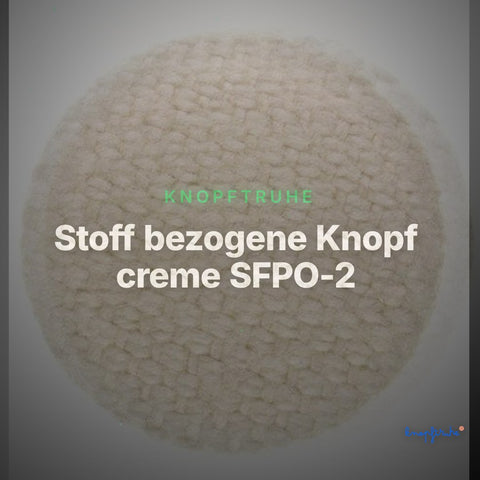 Stoff bezogene Knopf creme SFPO-2 – Clean Showcase