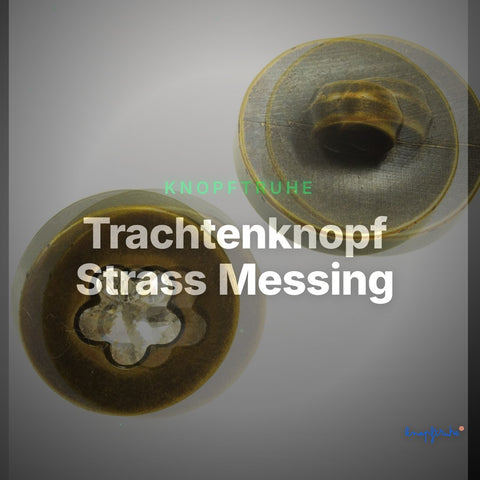 Trachtenknopf Strass Messing – Ösenknopf – TK-66 – Clean Showcase