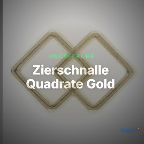 Zierschnalle Quadrate Gold – Metallschnalle ZS-79 – Clean Showcase