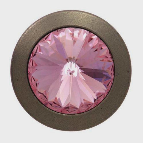 Jeans Knopf mit Swarovski®Crystal Altsilber rosa – Hero Spotlight