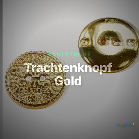 Trachtenknopf Gold – 2-Loch Knopf – TK-77 – Clean Showcase