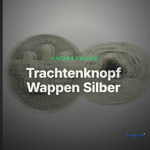 Trachtenknopf Wappen Silber – Ösenknopf – TK-124 – Clean Showcase