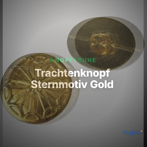 Trachtenknopf Sternmotiv Gold – Ösenknopf TK-13-g – Clean Showcase