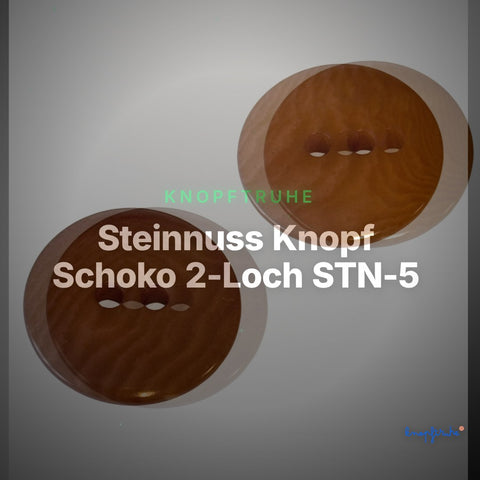 Steinnuss Knopf Schoko 2-Loch STN-5 – Clean Showcase