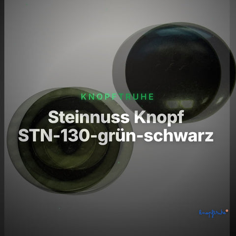 Steinnuss Knopf STN-130-grün-schwarz – Clean Showcase