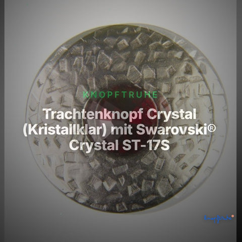 Trachtenknopf Crystal (Kristallklar) mit Swarovski® Crystal ST-17S Silber – Clean Showcase