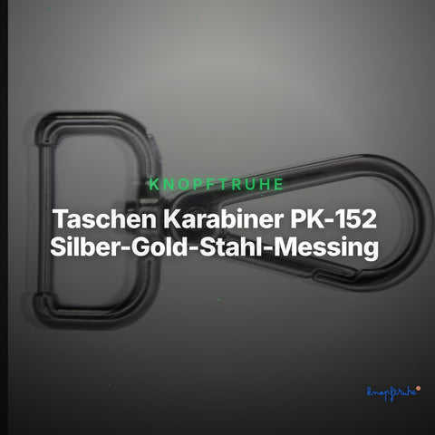 Taschen Karabiner PK-152 Silber-Gold-Stahl-Messing – Clean Showcase