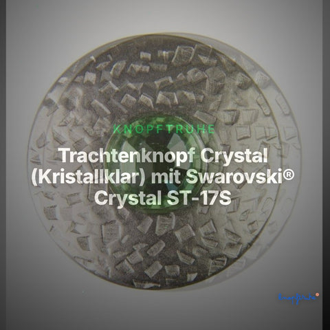 Trachtenknopf Crystal (Kristallklar) mit Swarovski® Crystal ST-17S Silber – Clean Showcase