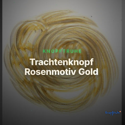 Trachtenknopf Rosenmotiv Gold – Ösenknopf – TK-46G – Clean Showcase