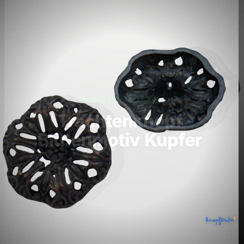 Trachtenknopf Blütenmotiv Kupfer – Ösenknopf – TK-27 – Clean Showcase
