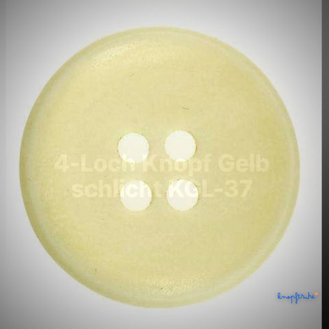4-Loch Knopf Gelb schlicht KGL-37 – Clean Showcase