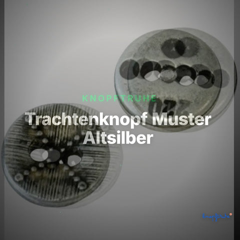 Trachtenknopf Muster Altsilber – 2-Loch Knopf – TK-6 – Clean Showcase