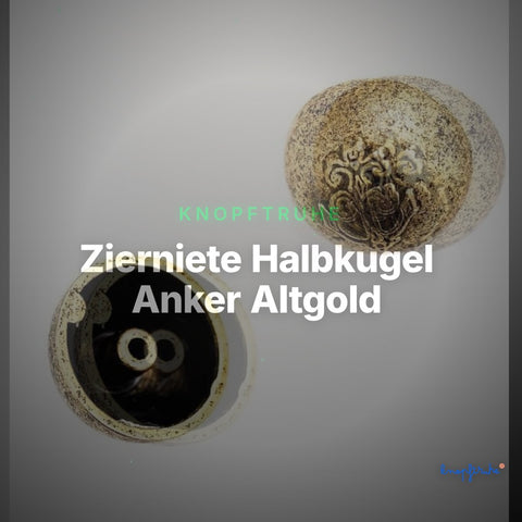 Zierniete Halbkugel Anker Altgold – NT-12 – Clean Showcase