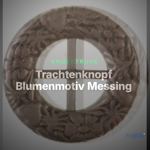 Trachtenknopf Blumenmotiv Messing – Schlitzknopf – TK-183S – Clean Showcase
