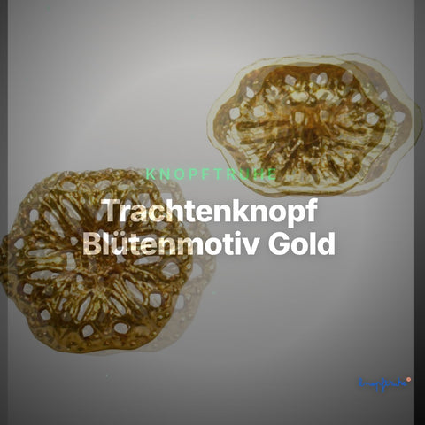 Trachtenknopf Blütenmotiv Gold – Ösenknopf – TK-27 – Clean Showcase