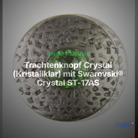 Trachtenknopf Crystal (Kristallklar) mit Swarovski® Crystal ST-17AS Altsilber – Clean Showcase