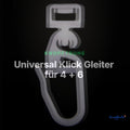 Universal Klick Gleiter für 4  + 6 mm Gardinenschienen – Clean Showcase