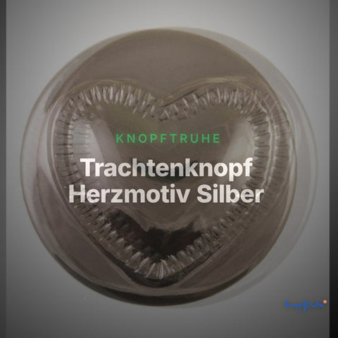 Trachtenknopf Herzmotiv Silber – Ösenknopf – TK-63S – Clean Showcase