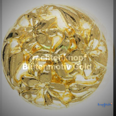 Trachtenknopf Blütenmotiv Gold – Ösenknopf – TK-31G – Clean Showcase
