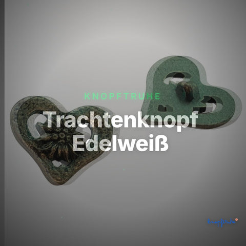 Trachtenknopf Edelweiß – Ösenknopf – TK-35AM – Clean Showcase