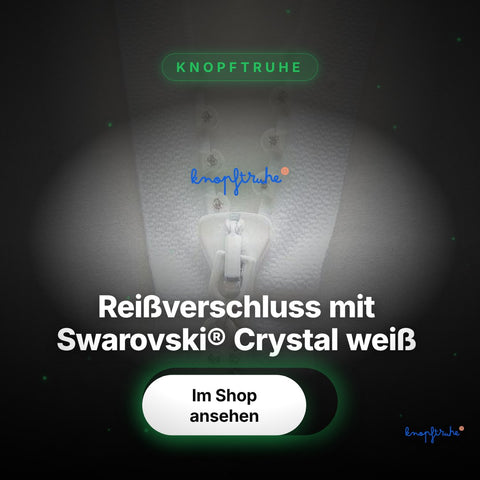 Reißverschluss mit Swarovski® Crystal weiß – Hero Spotlight