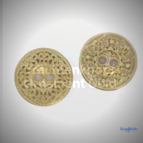 Trachtenknopf Ornament Gold – 2-Loch Knopf – TK-90 – Clean Showcase