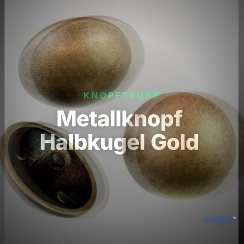 Metallknopf Halbkugel Gold – Trachtenknopf MK-1174AG – Clean Showcase