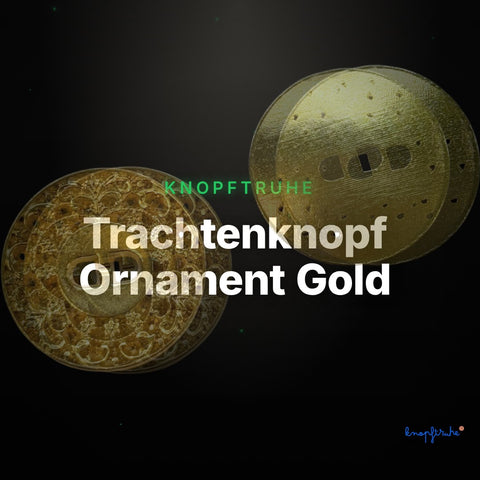 Trachtenknopf Ornament Gold – 2-Loch Knopf – TK-10 – Clean Showcase