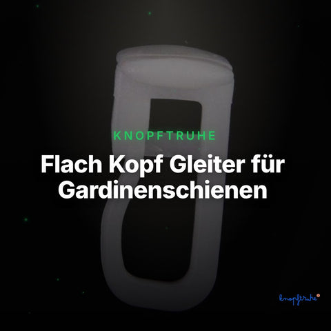 Flach Kopf Gleiter für Gardinenschienen – Clean Showcase