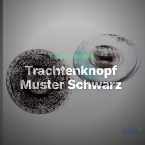Trachtenknopf Muster Schwarz – Ösenknopf – TK-49 – Clean Showcase