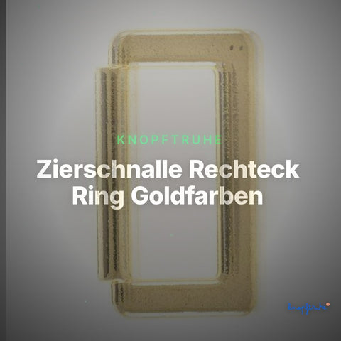 Zierschnalle Rechteck Ring Goldfarben – Metall ZS-16 – Clean Showcase