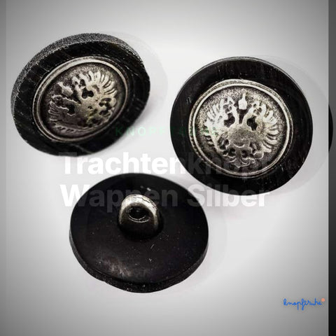 Trachtenknopf Wappen Silber – Ösenknopf – TK-157 – Clean Showcase