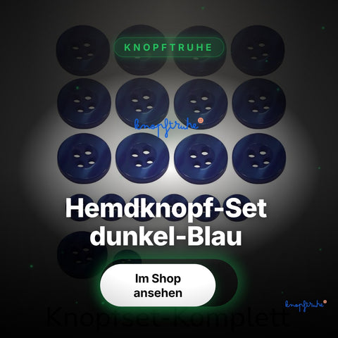 Hemdknopf-Set dunkel-Blau – Komplettlösung (11 mm  / 12 mm) – Hero Spotlight