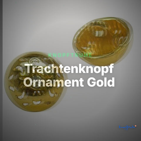 Trachtenknopf Ornament Gold – Ösenknopf – TK-41 – Clean Showcase