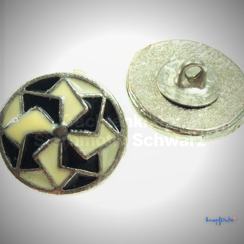 Trachtenknopf Sternmotiv Schwarz – Ösenknopf – TK-52 – Clean Showcase