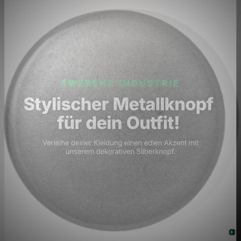Metallknopf flach Silber – Uniformknopf MK-114SILBER-MA – Clean Showcase