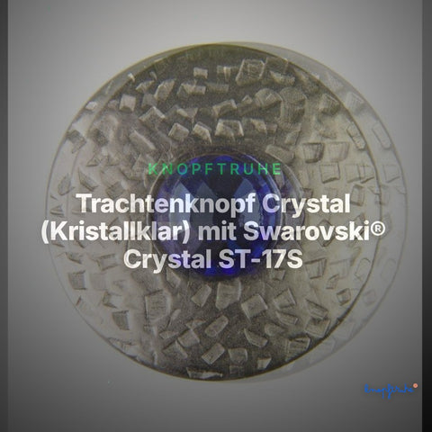 Trachtenknopf Crystal (Kristallklar) mit Swarovski® Crystal ST-17S Silber – Clean Showcase