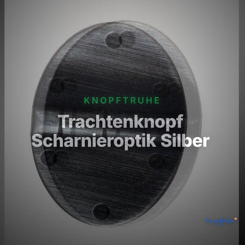 Trachtenknopf Scharnieroptik Silber – Ösenknopf – TK-7AS – Clean Showcase