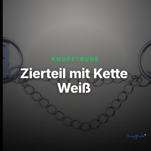 Zierteil mit Kette Weiß – Mini Schnalle ZS-07 – Clean Showcase
